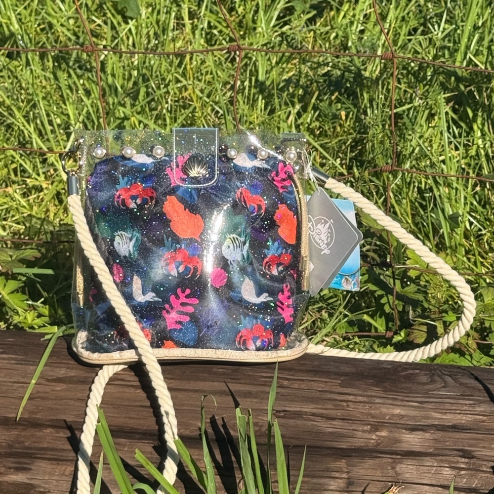 NWT Disney Little Mermaid Nautical Sparkle Pearl Crossbody bag - Picture 2 of 11